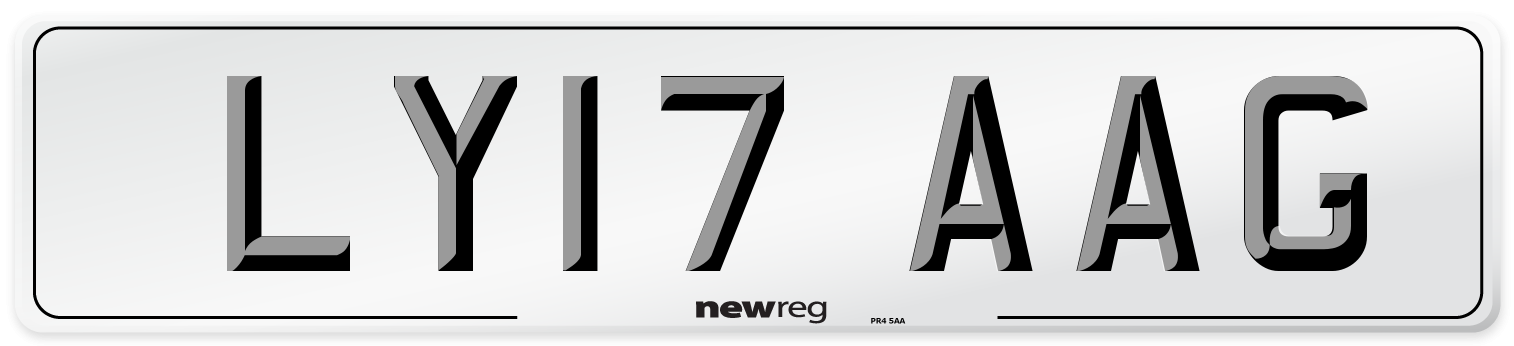 LY17 AAG Number Plate from New Reg
